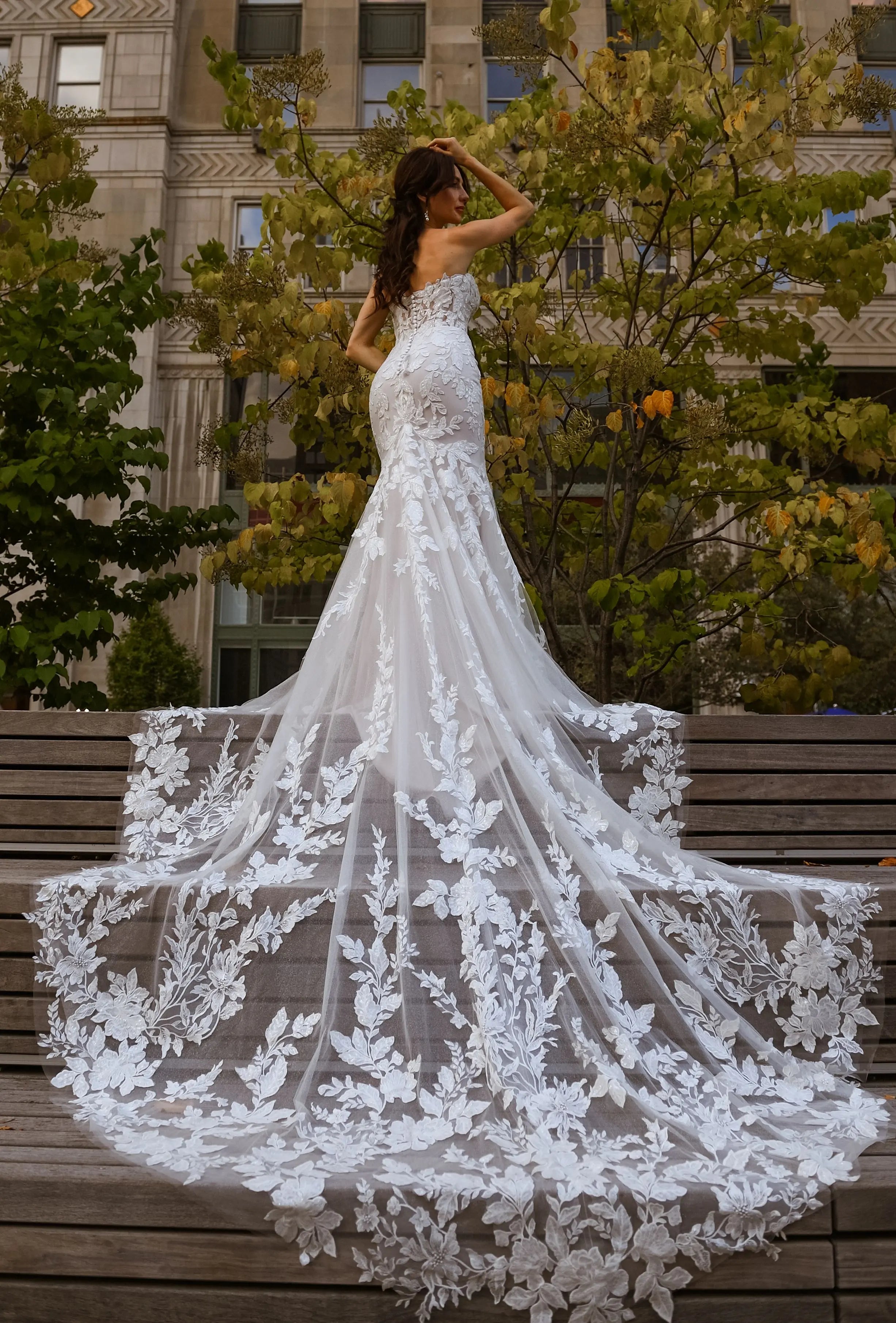 mini bridal dress Trish Short Wedding Reception upsell: presidio-blazer-classic-fit-true-navy Color:Braun Mythical Kind of Love