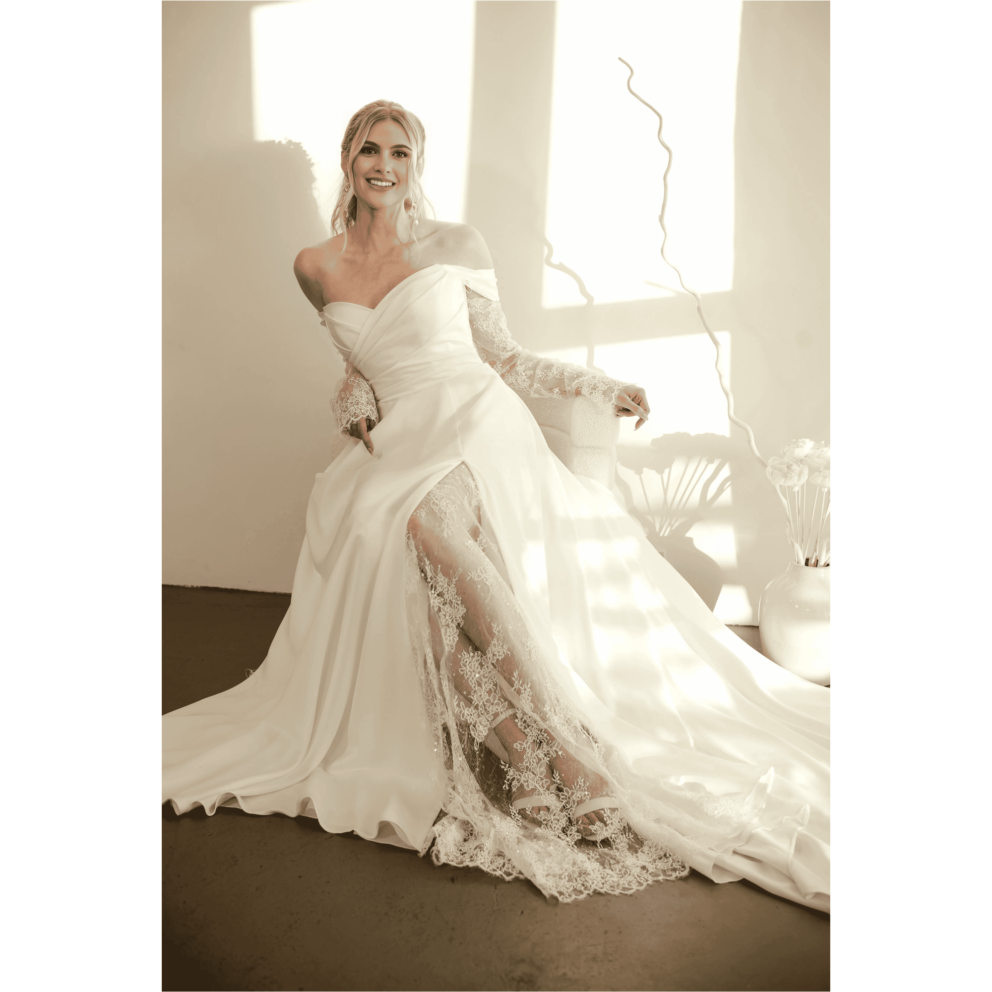 dress designers near me Wedding Dresses in Kansas City | Bridal Gowns a spaghetti strap prom gown with lace Lace Wedding Bargain Wedding Dresses