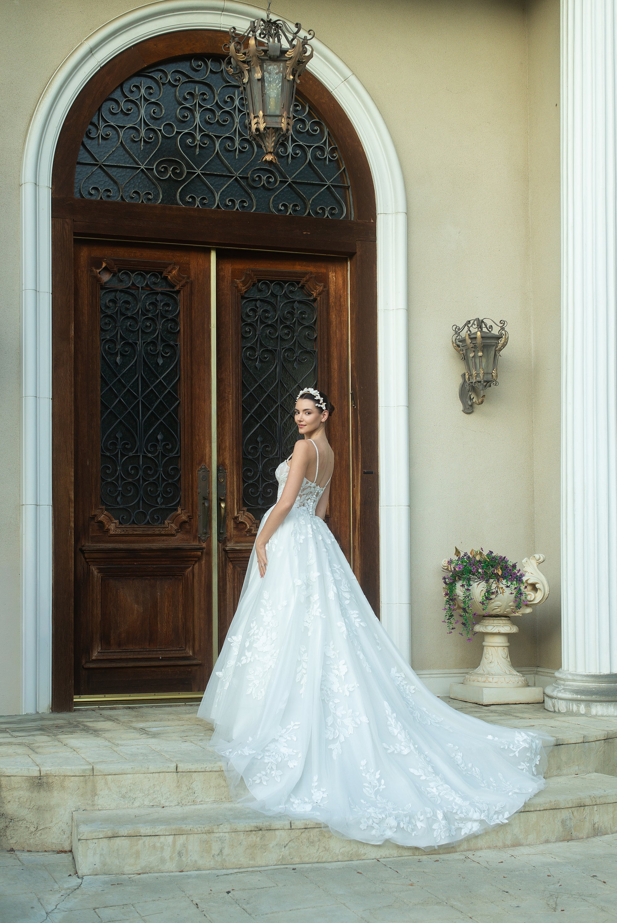 Sylvara Floral A-Line Wedding Dress